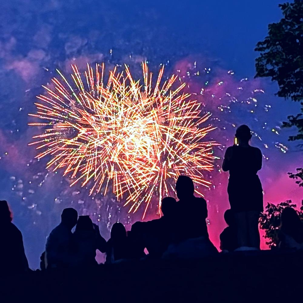 Dachterrassentour mit Feuerwerk