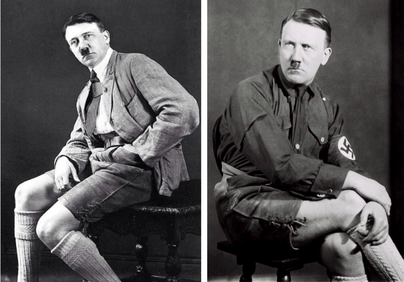 Hitler in Lederhosen posierend
