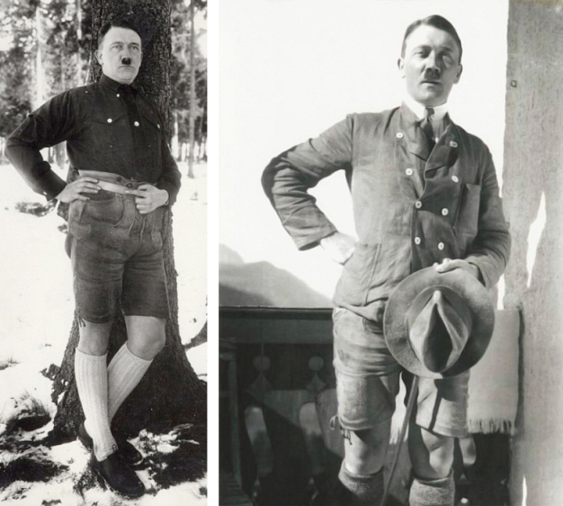 der junge Hitler als Trachtenmoden-Model