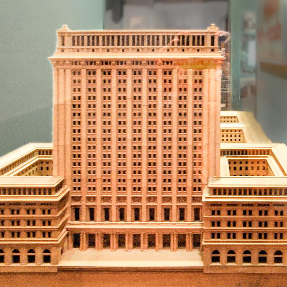 von Speer und Hitler geplantes Monumental- und Hochhaus an neuer Prachtstraße